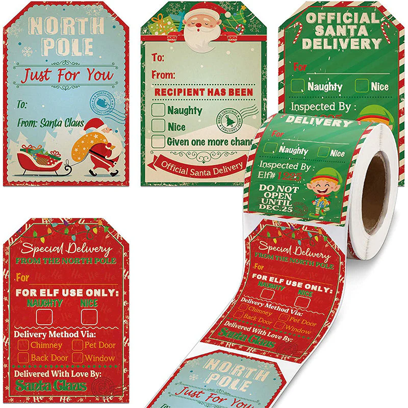 Santa Claus Stickers Roll - Image 11