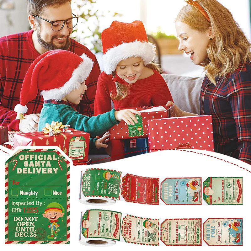 Santa Claus Stickers Roll - Image 2