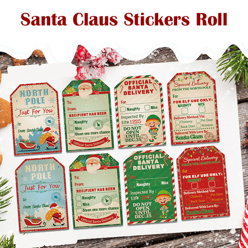 Santa Claus Stickers Roll - Image 3