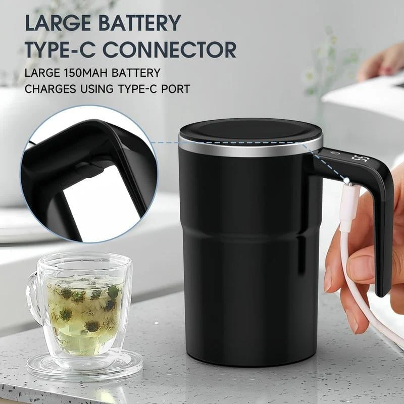 Self Stirring Coffee Mug With Lid - Image 3