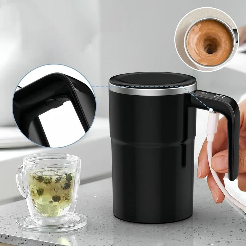 Self Stirring Coffee Mug With Lid - Image 5