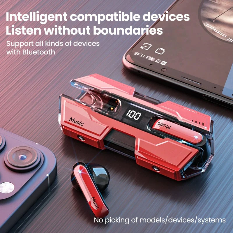 Semi-in-ear Design Wireless Headset - Image 7