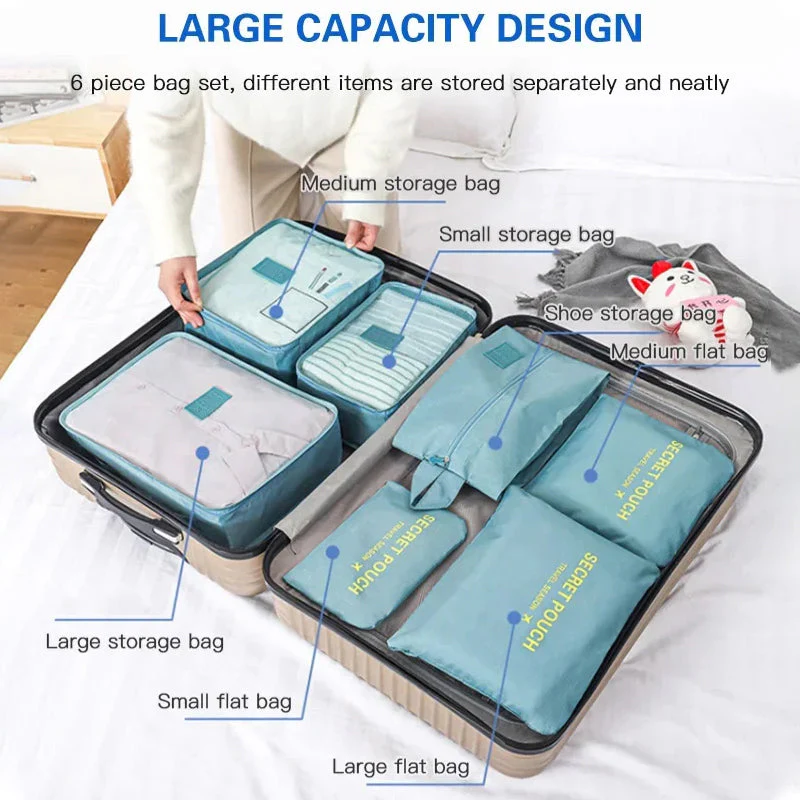 Set of 7 Travel Storage Bags - Image 3