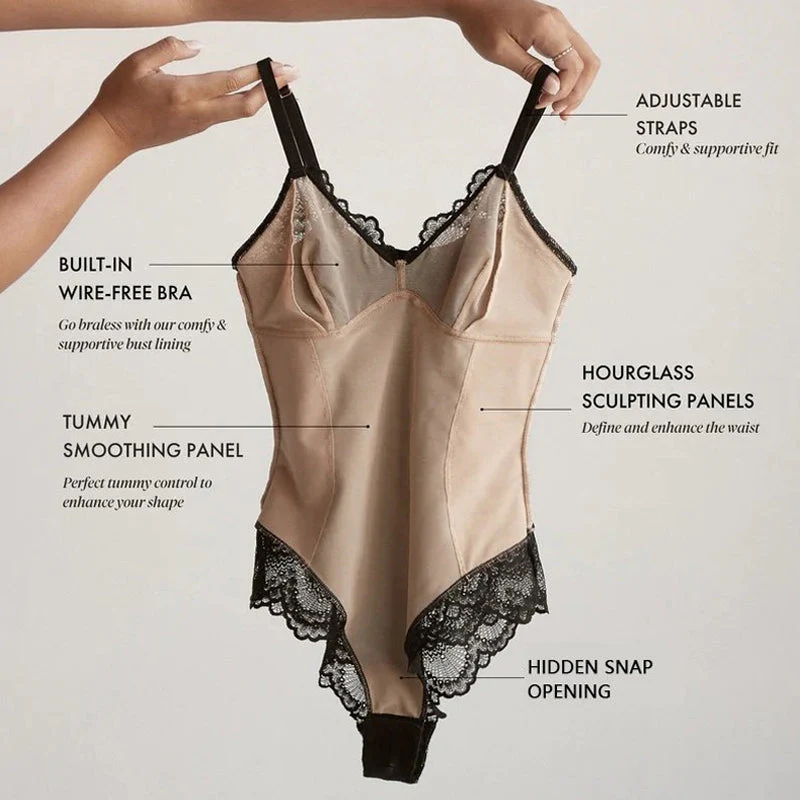 Sexy Lace Tummy Control Bodysuit - Image 5