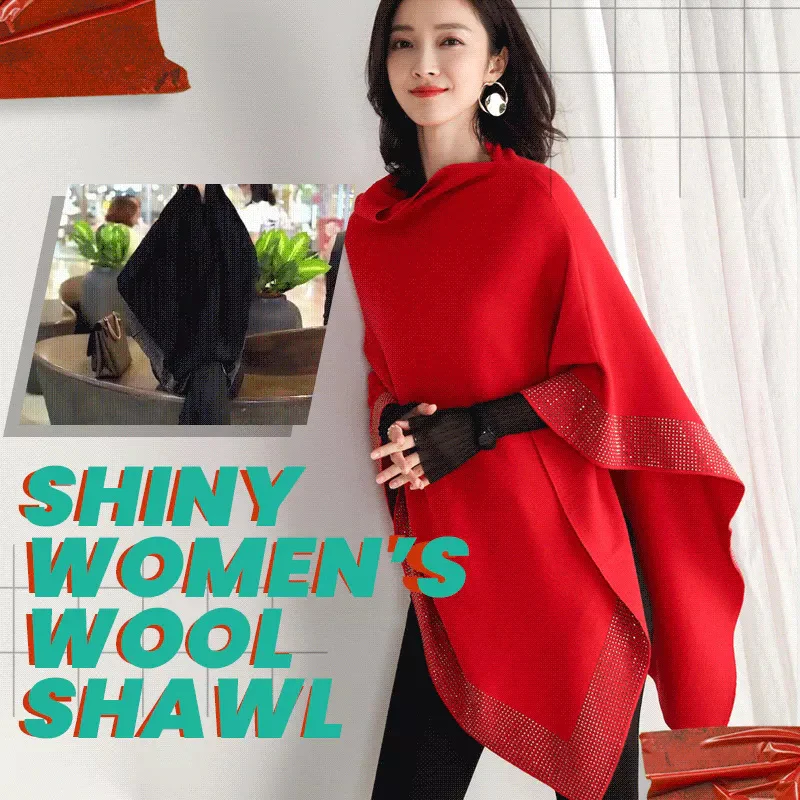 Shiny Women's Wool Shawl - Image 2