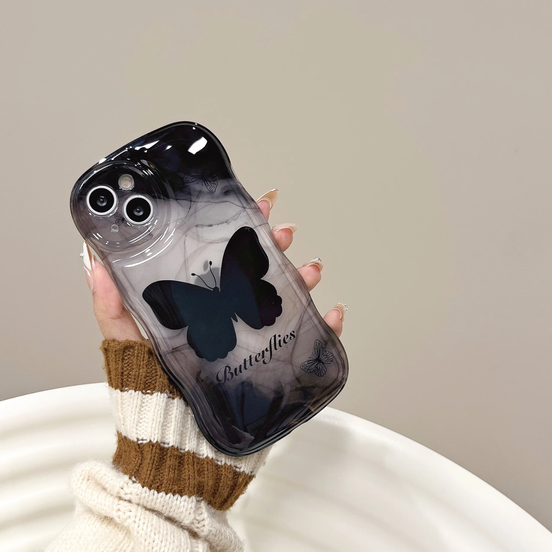 Shockproof Wave Edge Butterfly Case for iPhone - Image 3