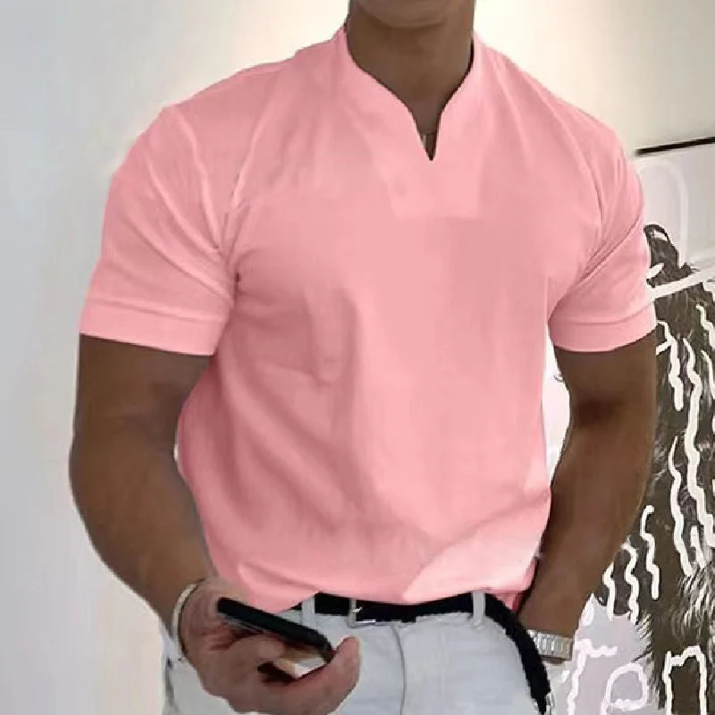 Short-sleeved V-neck Athletic T-shirt - Image 12