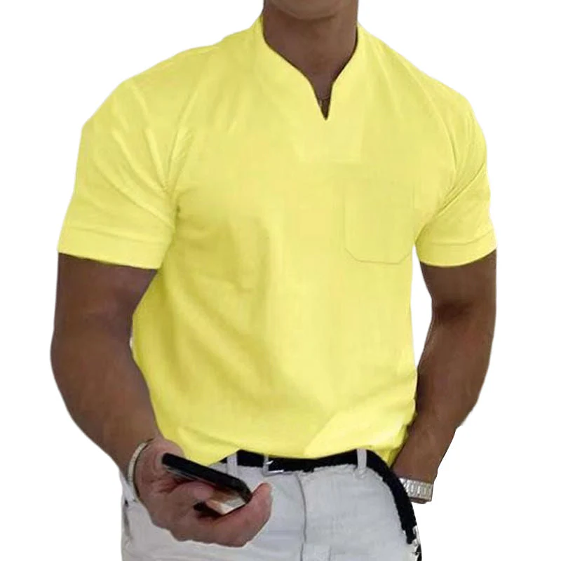 Short-sleeved V-neck Athletic T-shirt - Image 2