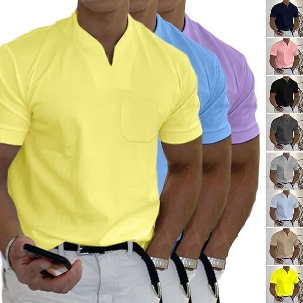 Short-sleeved V-neck Athletic T-shirt - Image 3