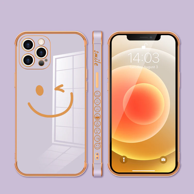 Side Smiley Face Pattern Case Cover For iPhone - Image 10