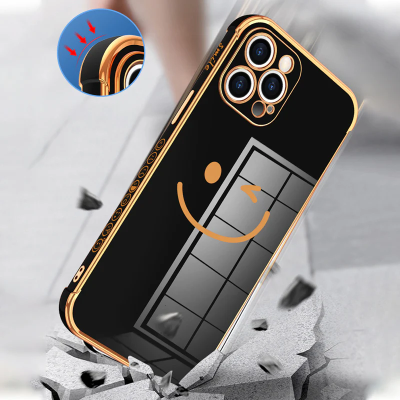 Side Smiley Face Pattern Case Cover For iPhone - Image 2