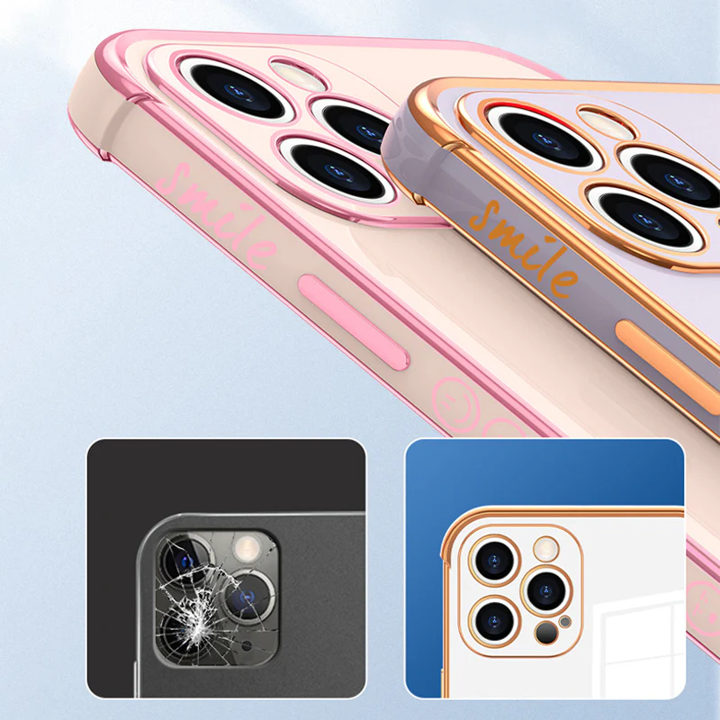 Side Smiley Face Pattern Case Cover For iPhone - Image 3