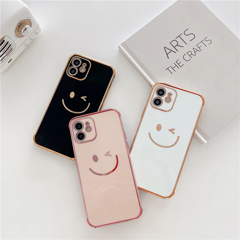 Side Smiley Face Pattern Case Cover For iPhone - Image 4