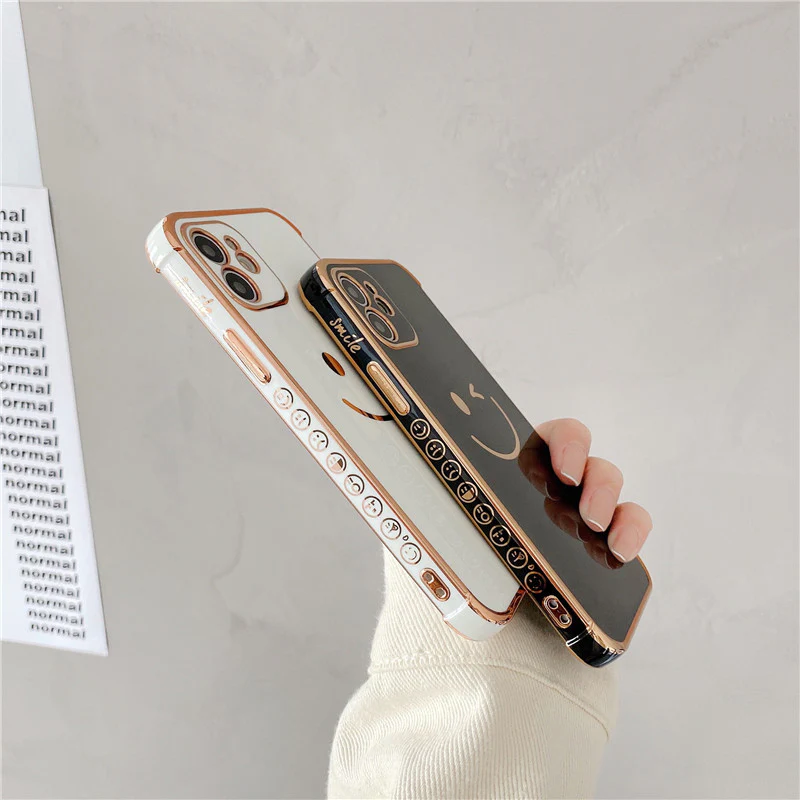 Side Smiley Face Pattern Case Cover For iPhone - Image 5