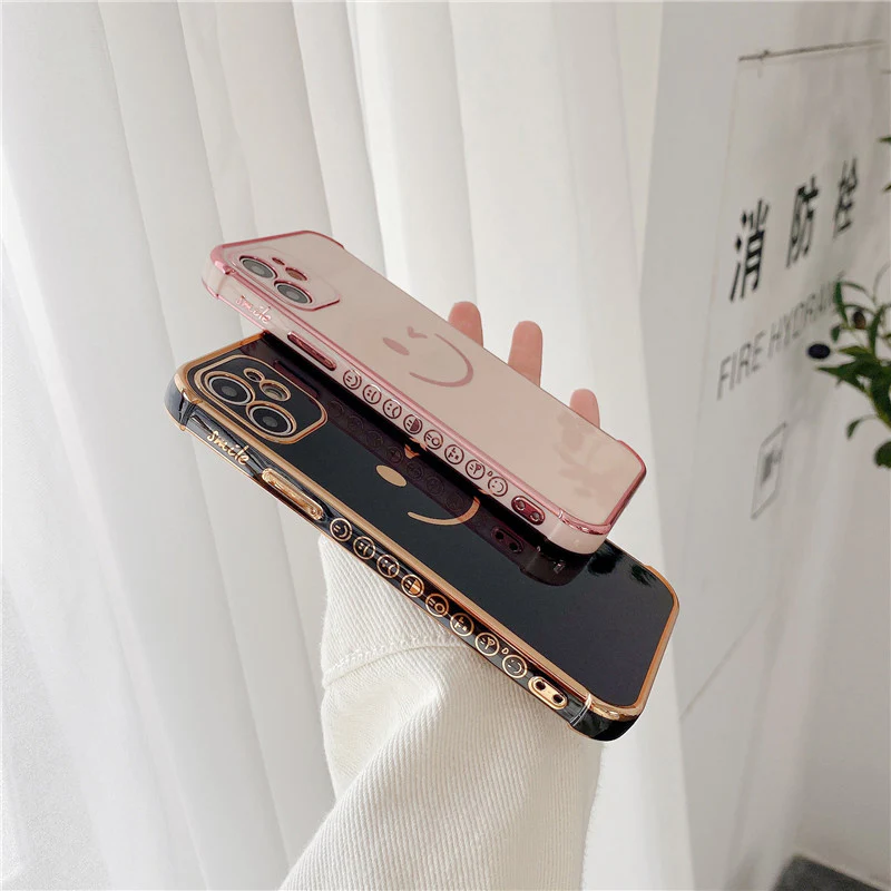 Side Smiley Face Pattern Case Cover For iPhone - Image 6