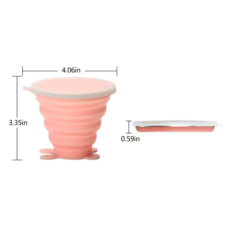 Silicone Folding Water Cups with Lids - Image 11