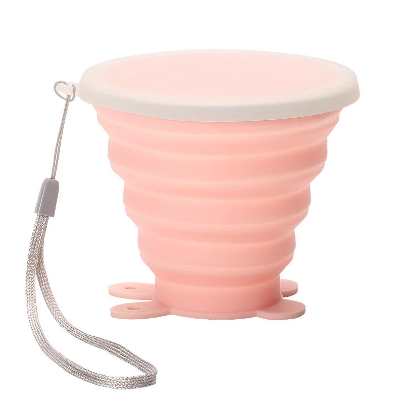 Silicone Folding Water Cups with Lids - Image 7