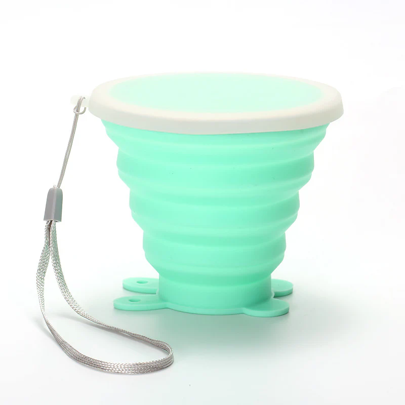 Silicone Folding Water Cups with Lids - Image 8