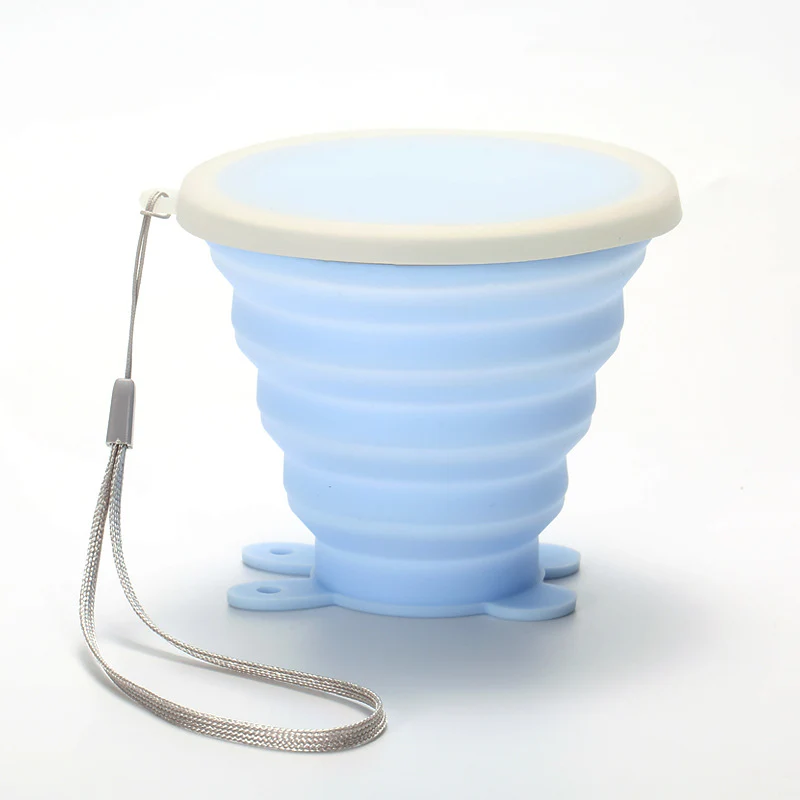 Silicone Folding Water Cups with Lids - Image 9