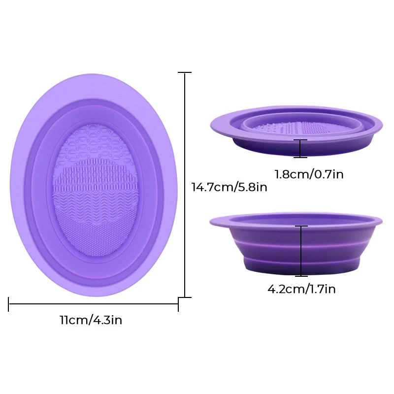 Silicone Makeup Brush Cleaner Bowl - Image 12