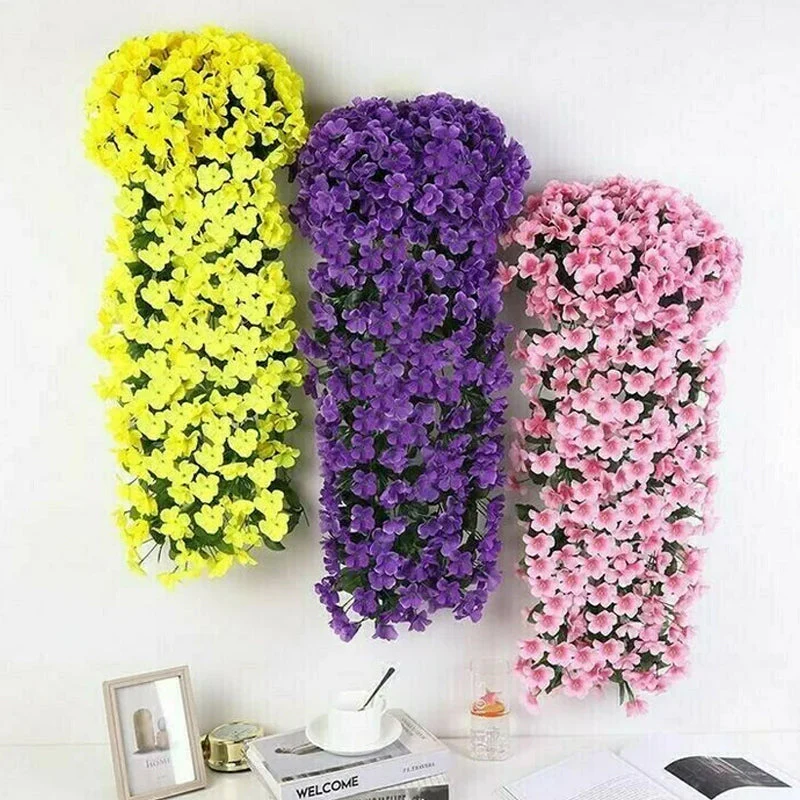 Simulated Violet Hanging Basket - Image 3