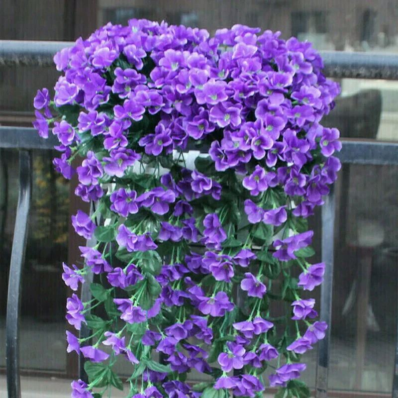 Simulated Violet Hanging Basket - Image 4