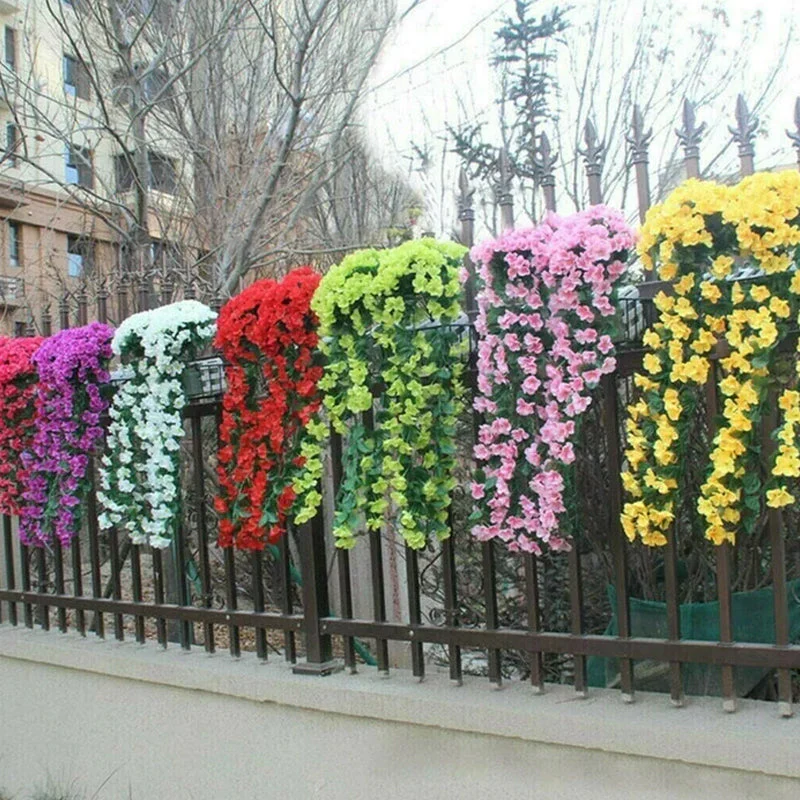 Simulated Violet Hanging Basket - Image 7