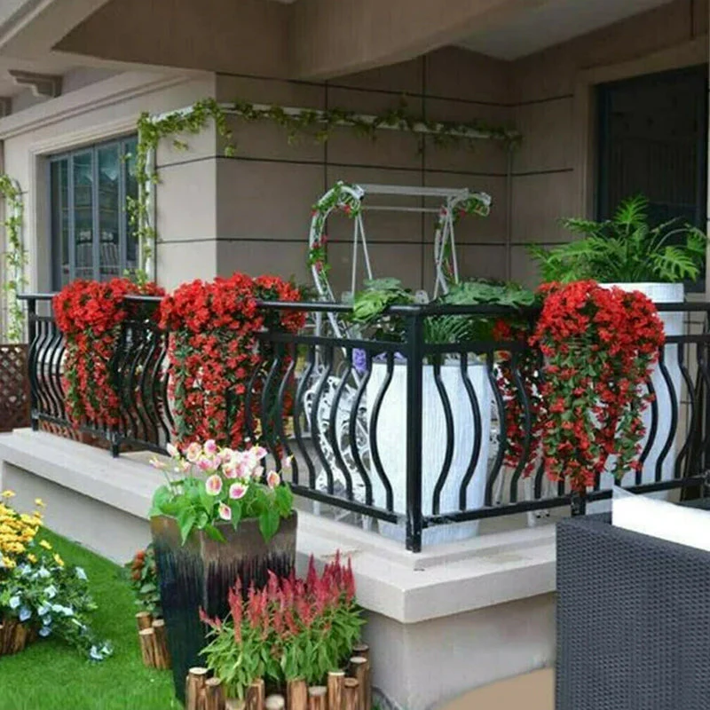 Simulated Violet Hanging Basket - Image 8