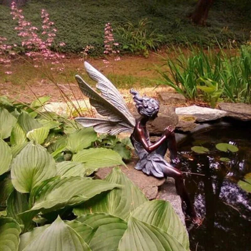Sitting Fairy Garden Statue - Image 5