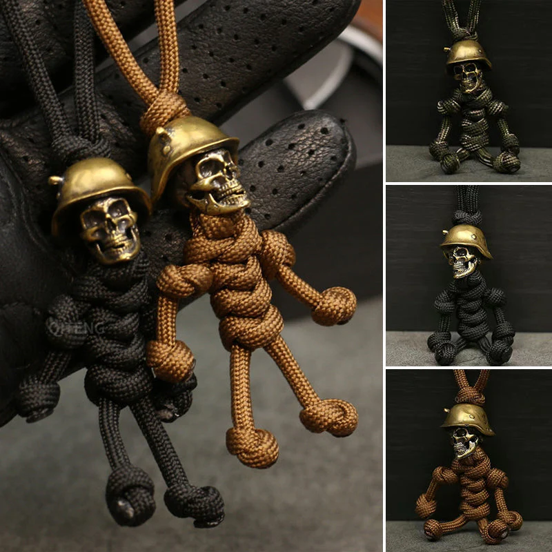 Skeleton Soldier Paracord Keychain - Image 2