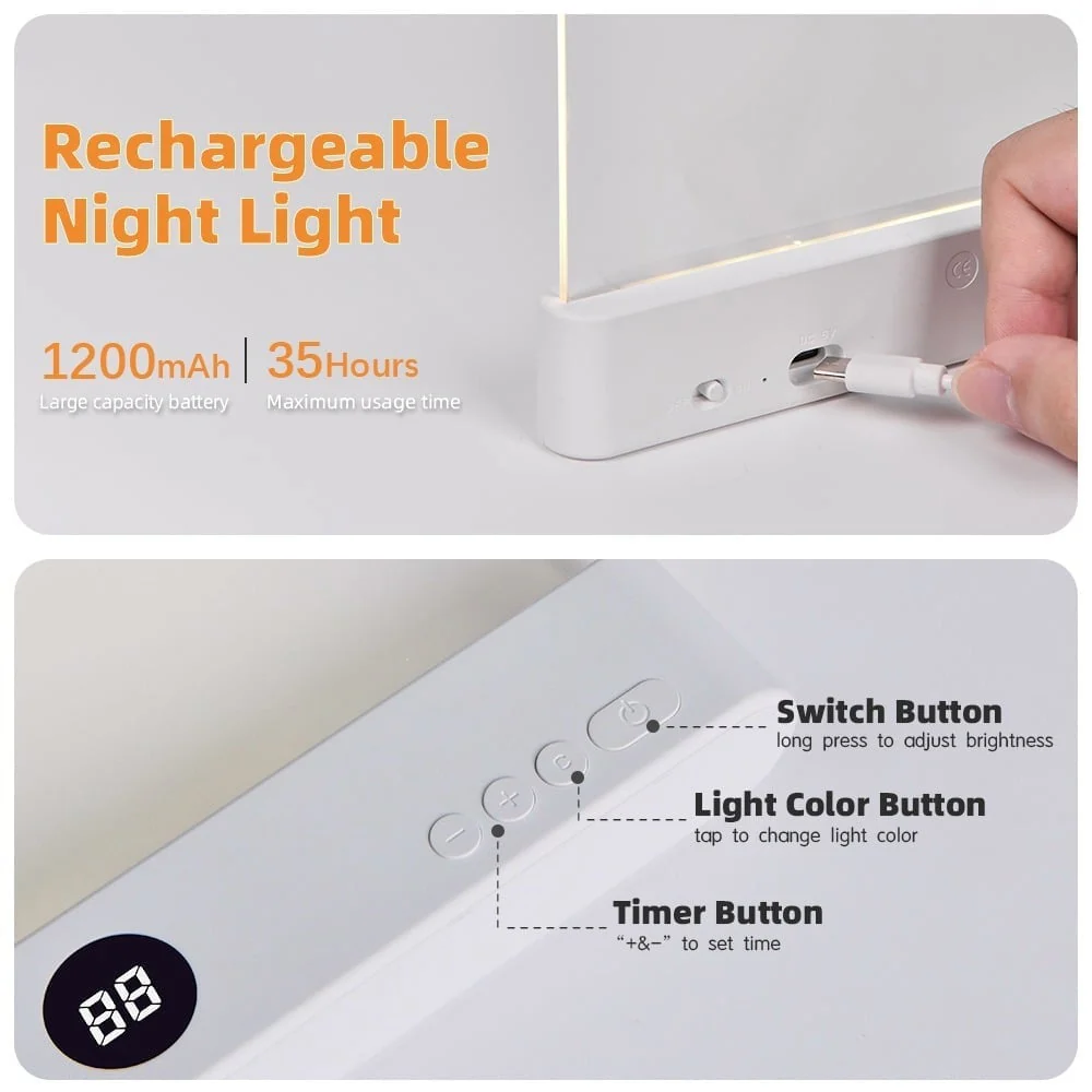 Smart Dimmable Reading Lamp – Adjustable Timer & Eye-Care Desk Light for Study or Bedside - Image 3