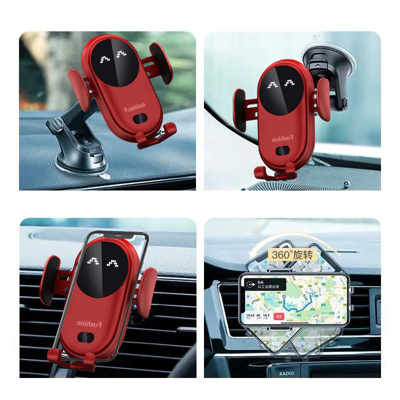 Smart Wireless Auto-Sensing Car Phone Holder Charger - Image 7