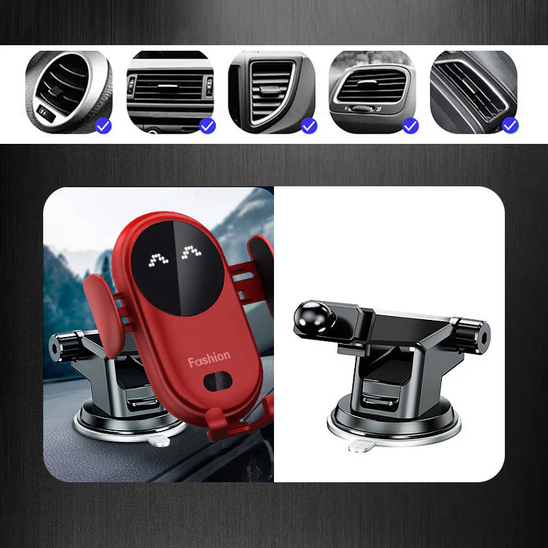Smart Wireless Auto-Sensing Car Phone Holder Charger - Image 8