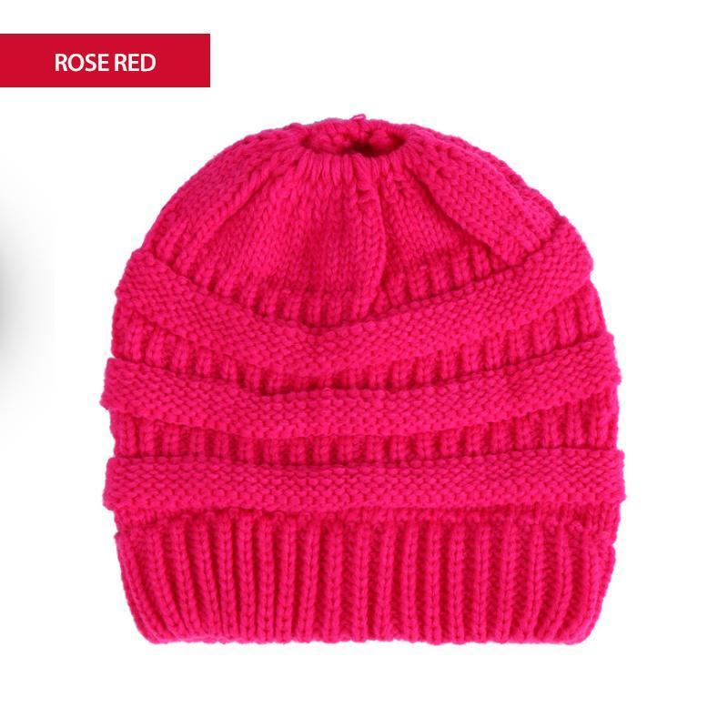 Soft Knit Ponytail Cap - Image 2