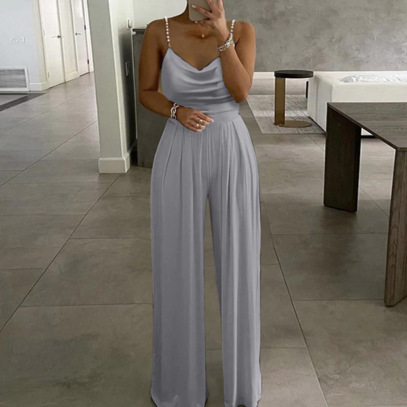 Soft Loose Strapped Jumpsuit - Image 4