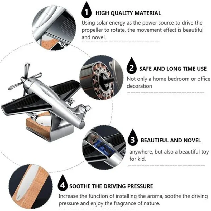 Solar Airplane Car Aromatherapy - Image 9