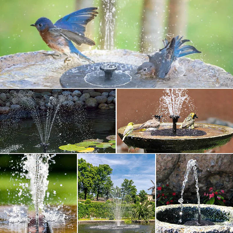 Solar Powered Bird Fountain With Lights - Image 10