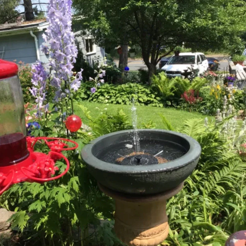 Solar Powered Bird Fountain With Lights - Image 16