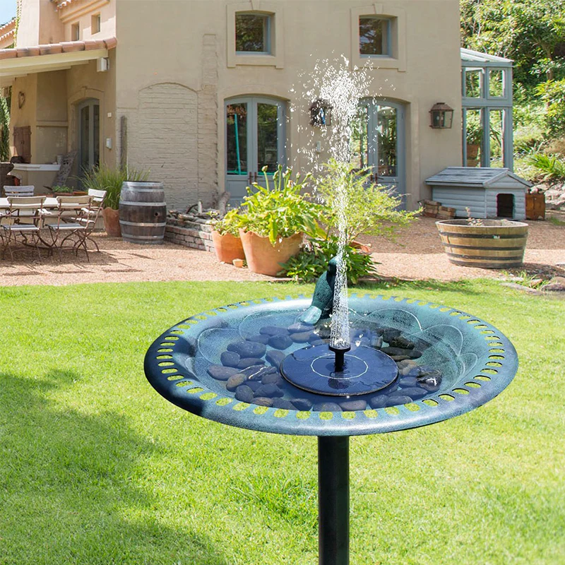 Solar Powered Bird Fountain With Lights - Image 5