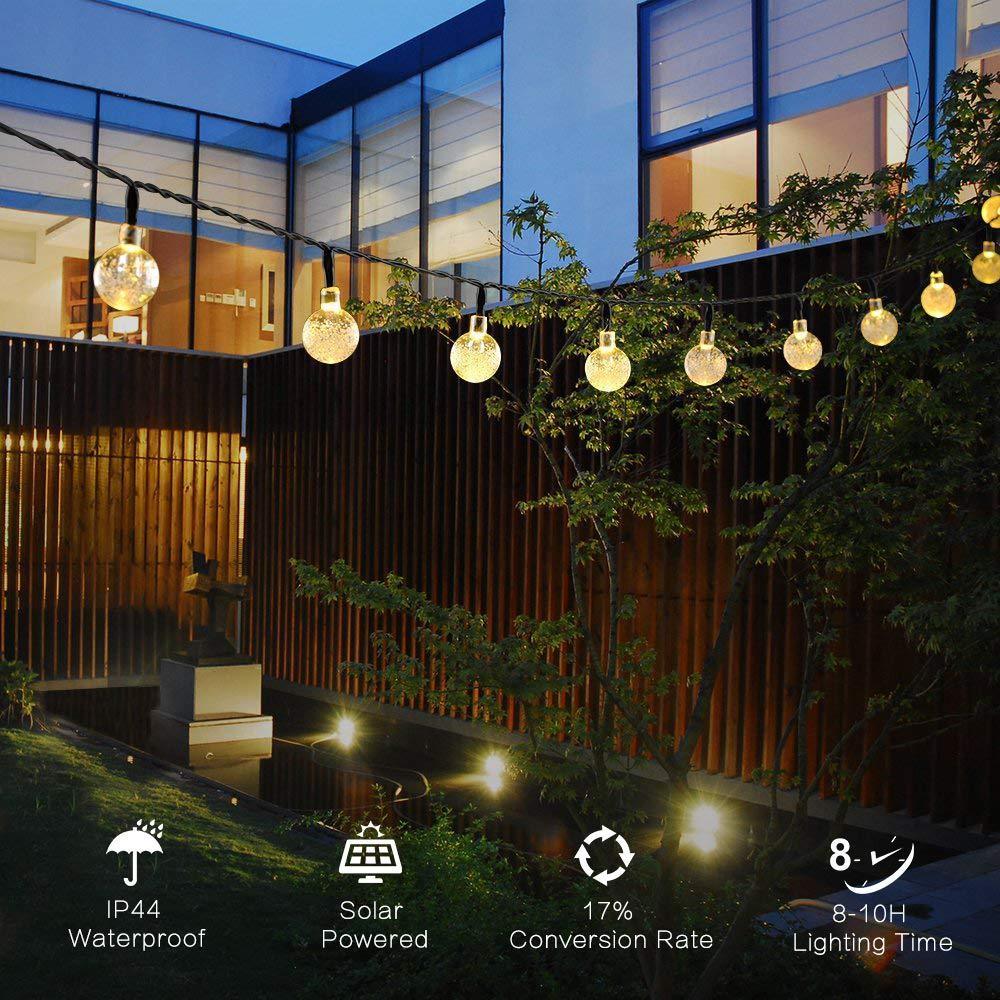 Solar-Powered Crystal Ball String Lights - Image 3