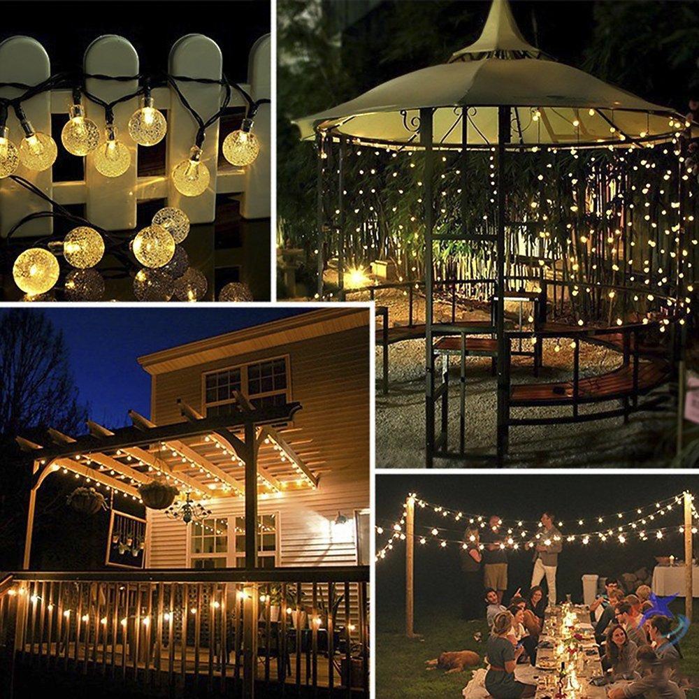 Solar-Powered Crystal Ball String Lights - Image 7