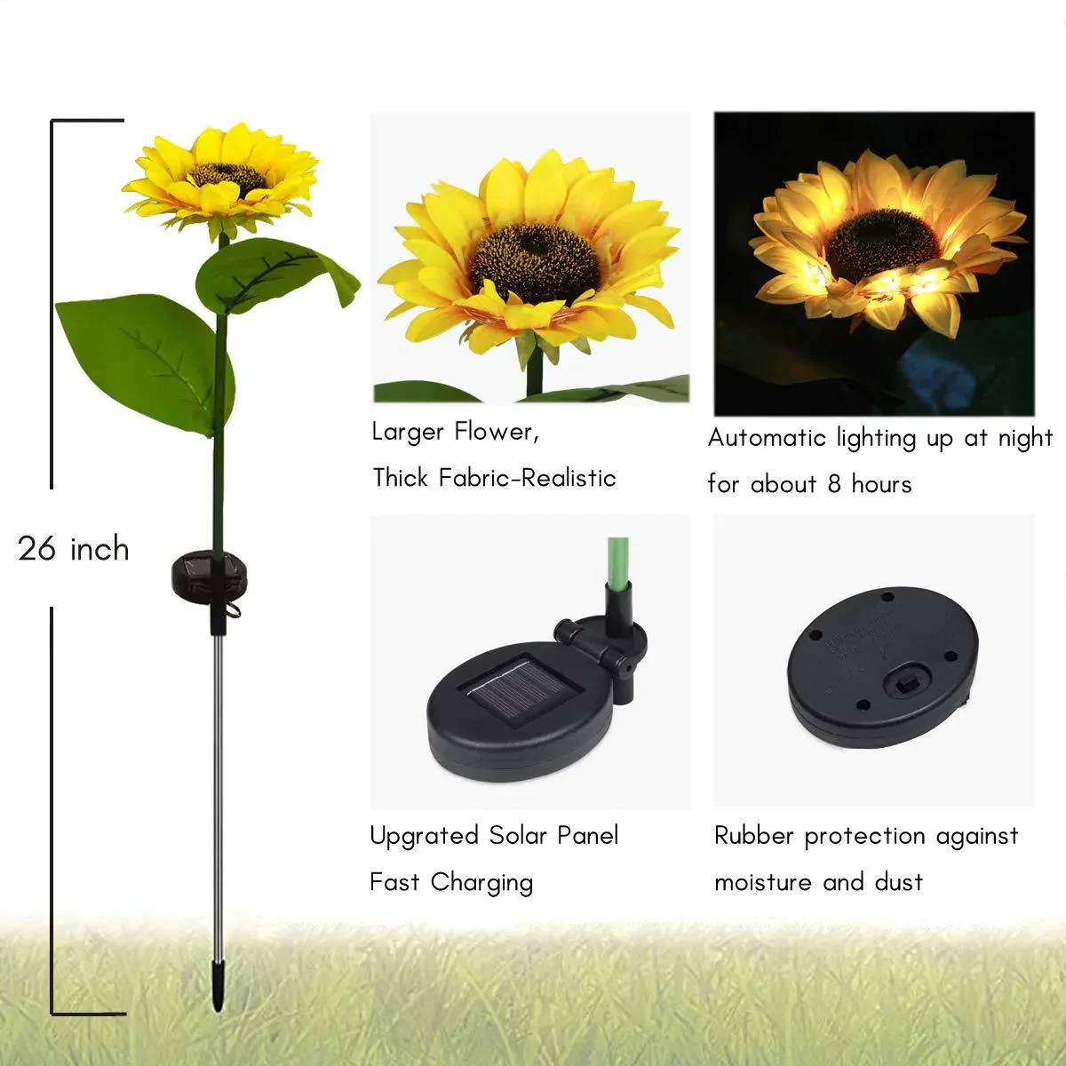 Solar Sunflower Light, 2 pcs - Image 7