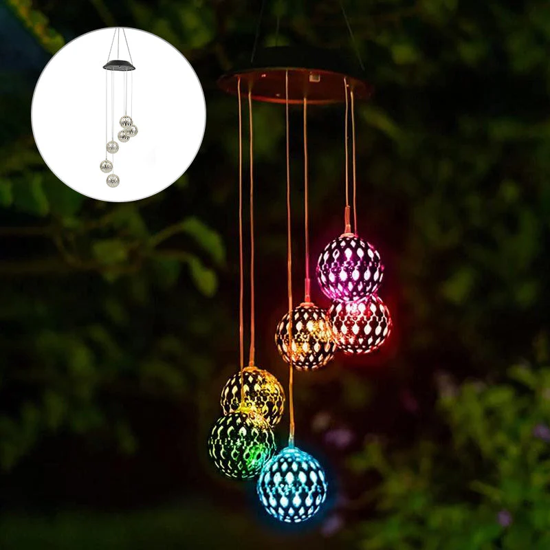 Solar Wind Chime Outdoor Light - Image 2
