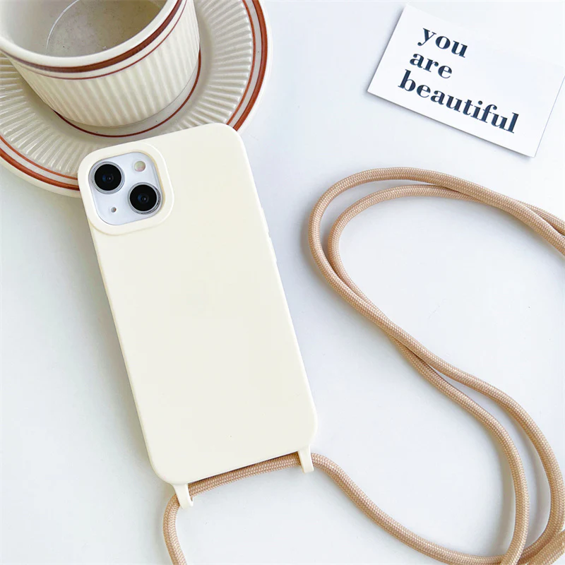 Solid Silicone Lanyard Case for iPhone - Image 10