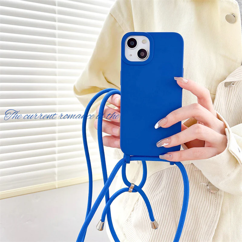 Solid Silicone Lanyard Case for iPhone - Image 3