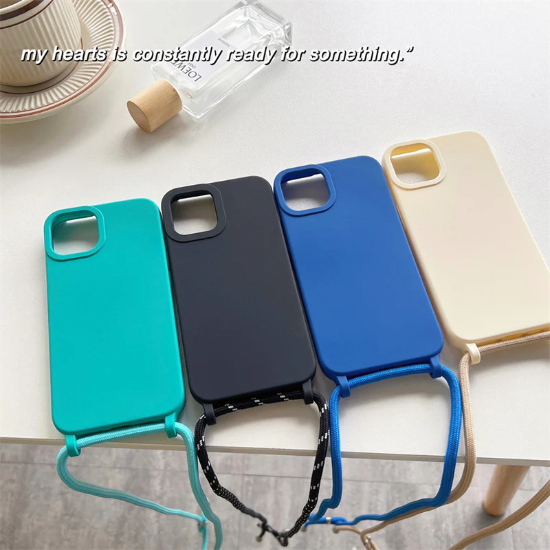 Solid Silicone Lanyard Case for iPhone - Image 4