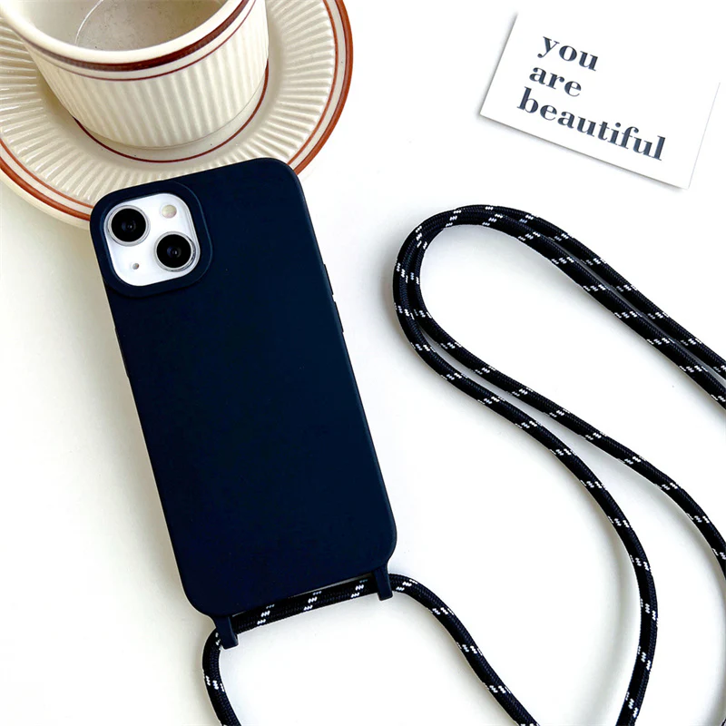 Solid Silicone Lanyard Case for iPhone - Image 5