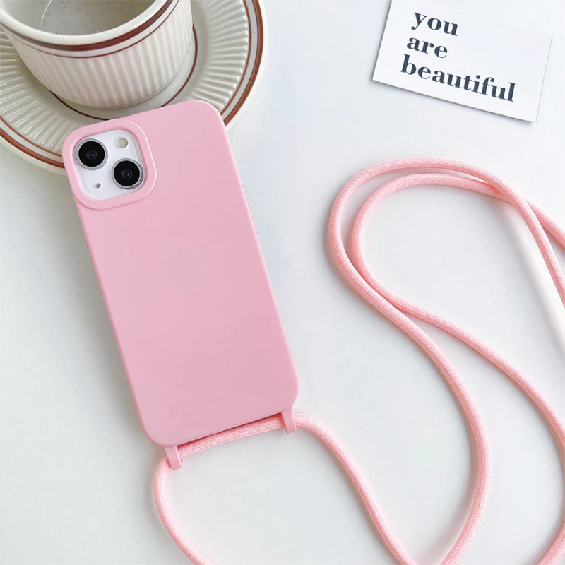 Solid Silicone Lanyard Case for iPhone - Image 7