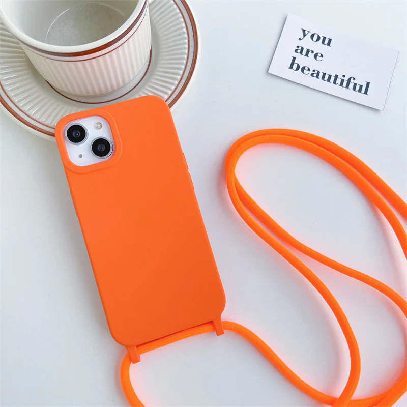 Solid Silicone Lanyard Case for iPhone - Image 8