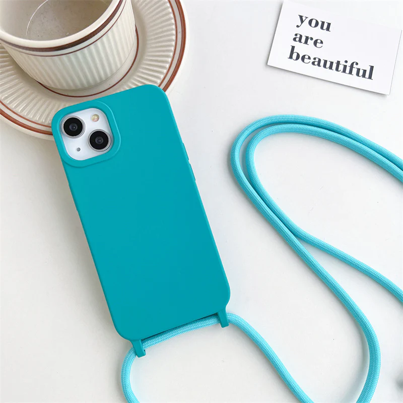 Solid Silicone Lanyard Case for iPhone - Image 9